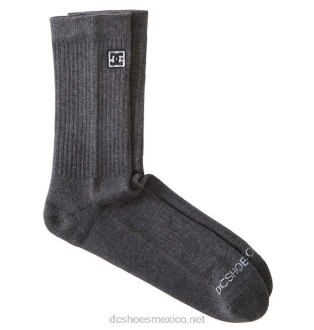 DC Shoes paquete de 2 pares de calcetines de equipo dc para hombre VGJFD4120 brezo gris claro