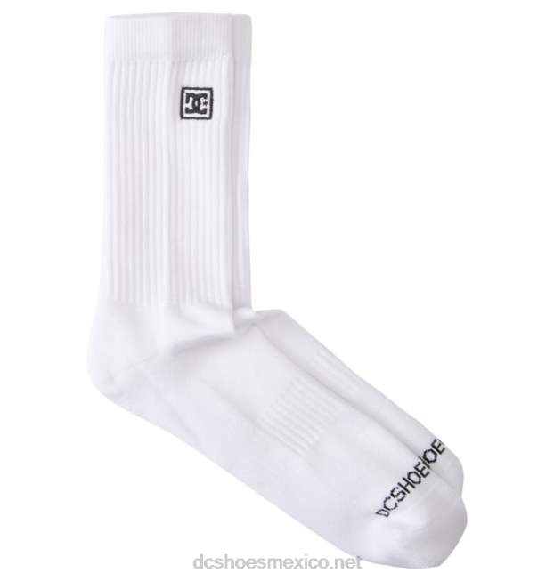 DC Shoes paquete de 2 pares de calcetines de equipo dc para hombre VGJFD4123 blanco