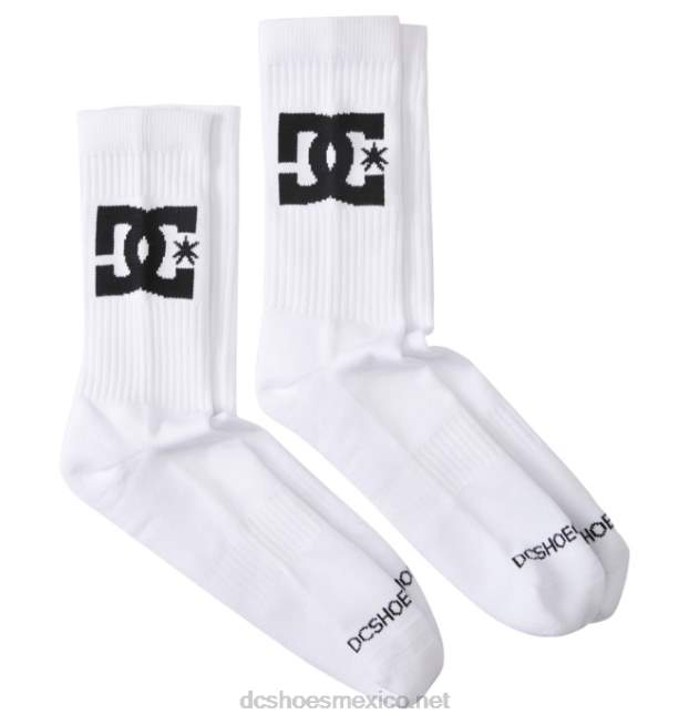 DC Shoes paquete de 2 pares de calcetines de equipo dc star para hombre VGJFD4117 blanco