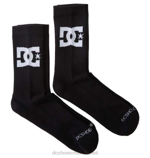 DC Shoes paquete de 2 pares de calcetines de equipo dc star para hombre VGJFD484 negro