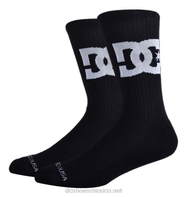 DC Shoes paquete de 2 pares de calcetines de equipo dc star para hombre VGJFD484 negro
