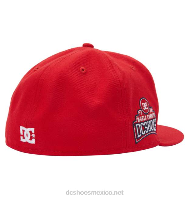 DC Shoes gorra ajustada de la nueva era del campeonato masculino VGJFD4157 rojo de carreras