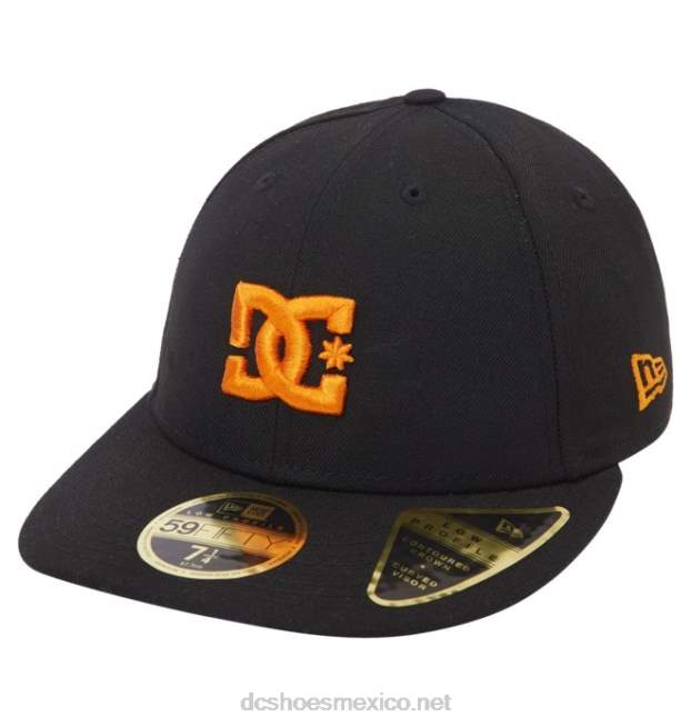 DC Shoes gorra ajustada new era dc lo pro para hombre VGJFD4430 negro/naranja