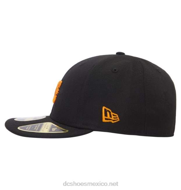 DC Shoes gorra ajustada new era dc lo pro para hombre VGJFD4430 negro/naranja