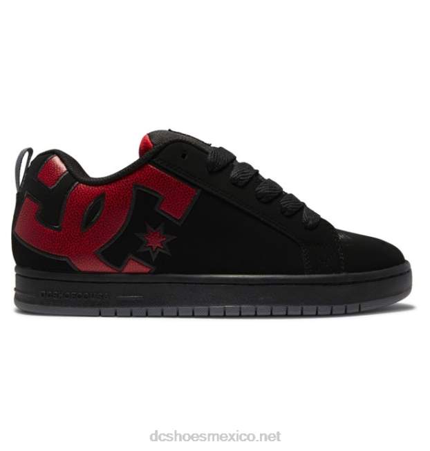 DC Shoes zapatos de corte graffik para hombre VGJFD4243 estampado negro/rojo