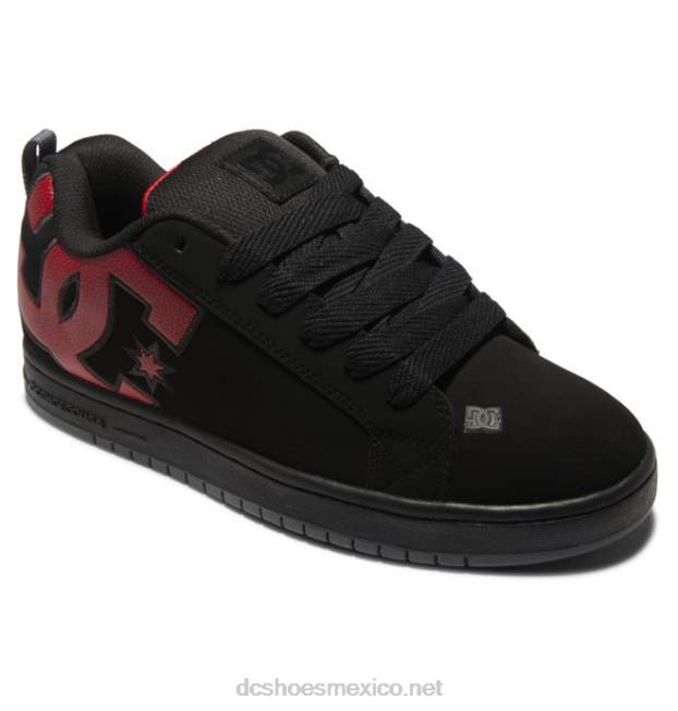 DC Shoes zapatos de corte graffik para hombre VGJFD4243 estampado negro/rojo