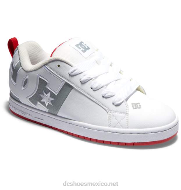 DC Shoes zapatos de corte graffik para hombre VGJFD466 blanco/gris/rojo