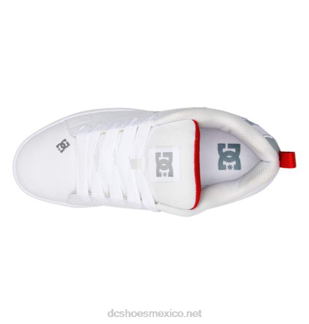 DC Shoes zapatos de corte graffik para hombre VGJFD466 blanco/gris/rojo