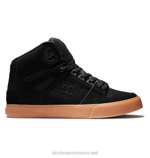 DC Shoes zapatos de caña alta pure para hombre VGJFD4262 negro/goma