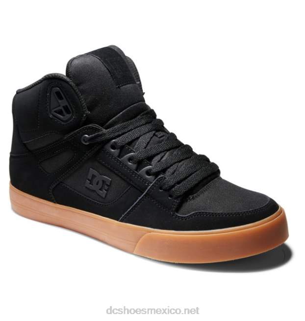 DC Shoes zapatos de caña alta pure para hombre VGJFD4262 negro/goma