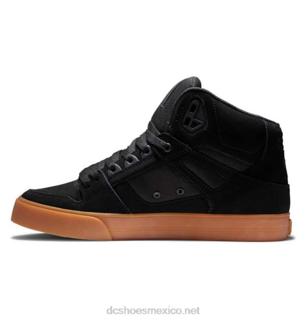 DC Shoes zapatos de caña alta pure para hombre VGJFD4262 negro/goma