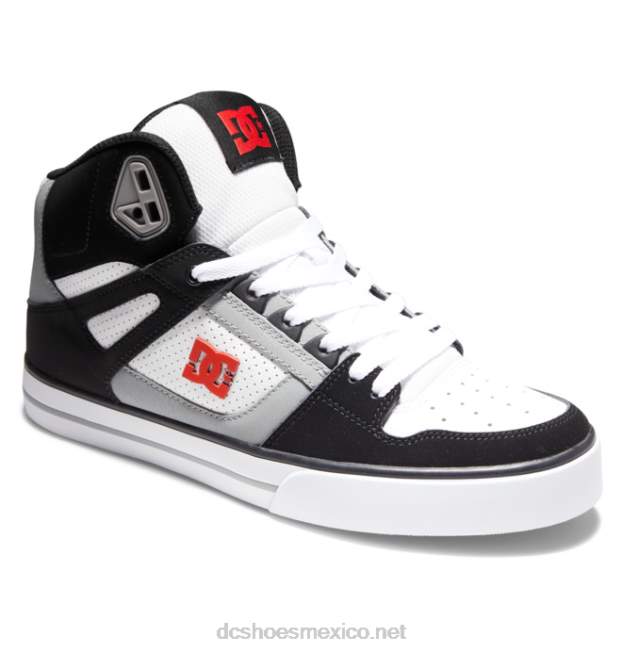 DC Shoes zapatos de caña alta pure para hombre VGJFD4263 negro/blanco/rojo