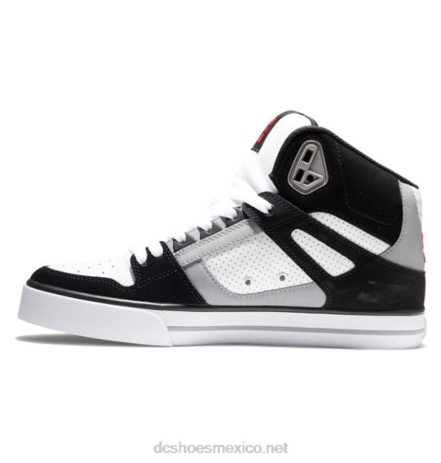 DC Shoes zapatos de caña alta pure para hombre VGJFD4263 negro/blanco/rojo