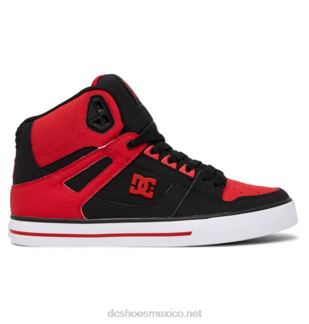 DC Shoes zapatos de caña alta pure para hombre VGJFD4265 rojo fuego/blanco/negro