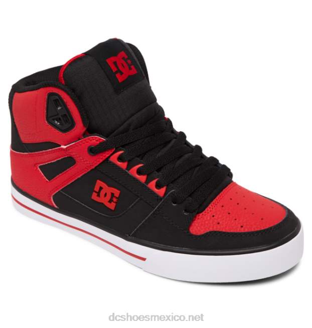 DC Shoes zapatos de caña alta pure para hombre VGJFD4265 rojo fuego/blanco/negro