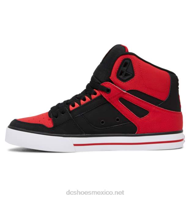 DC Shoes zapatos de caña alta pure para hombre VGJFD4265 rojo fuego/blanco/negro
