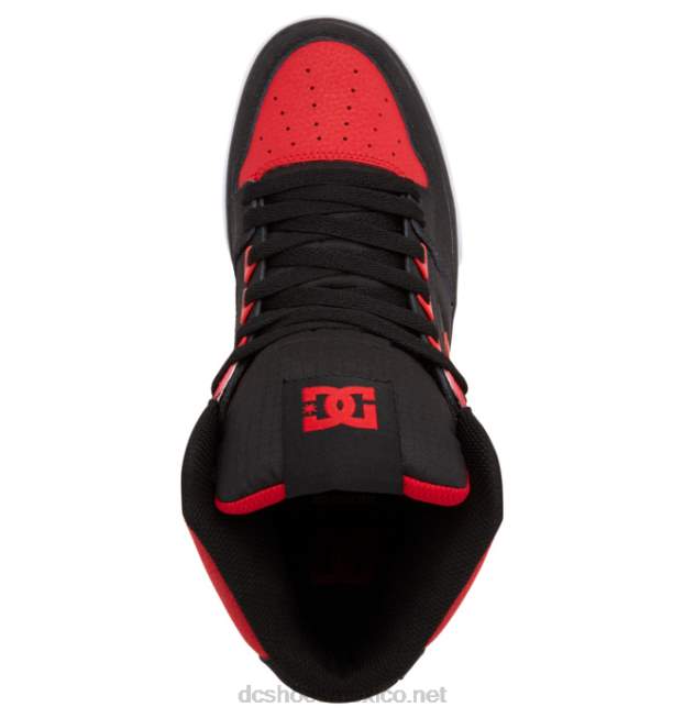 DC Shoes zapatos de caña alta pure para hombre VGJFD4265 rojo fuego/blanco/negro
