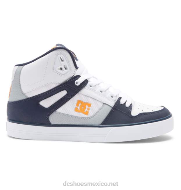 DC Shoes zapatos de caña alta pure para hombre VGJFD4266 blanco/gris/naranja