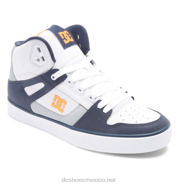 DC Shoes zapatos de caña alta pure para hombre VGJFD4266 blanco/gris/naranja