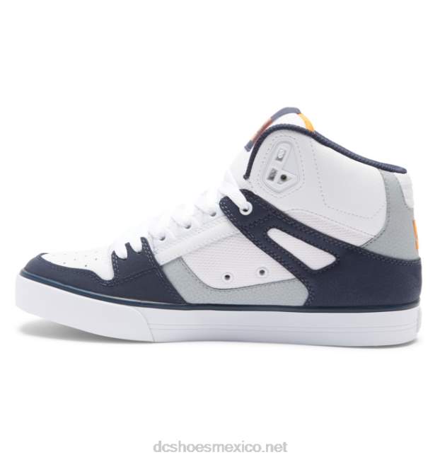 DC Shoes zapatos de caña alta pure para hombre VGJFD4266 blanco/gris/naranja