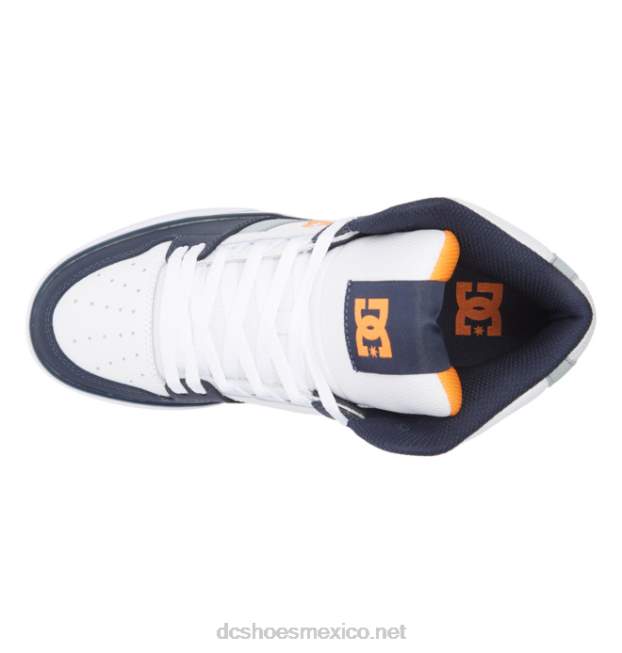 DC Shoes zapatos de caña alta pure para hombre VGJFD4266 blanco/gris/naranja