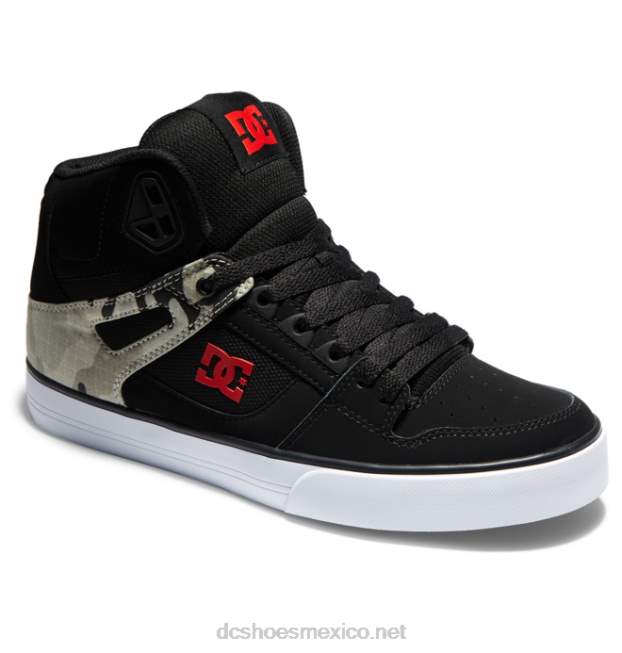 DC Shoes zapatos de caña alta pure para hombre VGJFD436 camuflaje astro negro