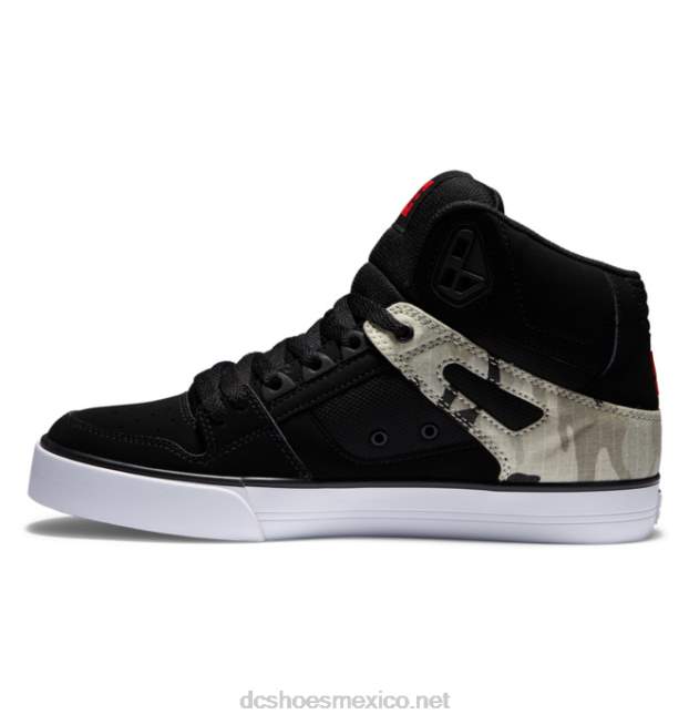 DC Shoes zapatos de caña alta pure para hombre VGJFD436 camuflaje astro negro