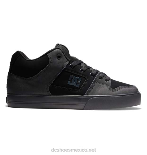 DC Shoes zapatos de caña media pure mid para hombre VGJFD4144 negro/goma