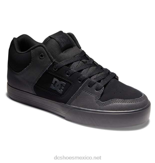 DC Shoes zapatos de caña media pure mid para hombre VGJFD4144 negro/goma