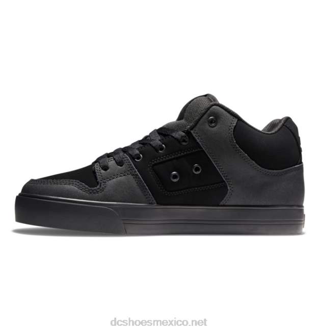 DC Shoes zapatos de caña media pure mid para hombre VGJFD4144 negro/goma