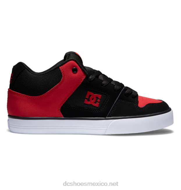 DC Shoes zapatos de caña media pure mid para hombre VGJFD4169 negro/rojo