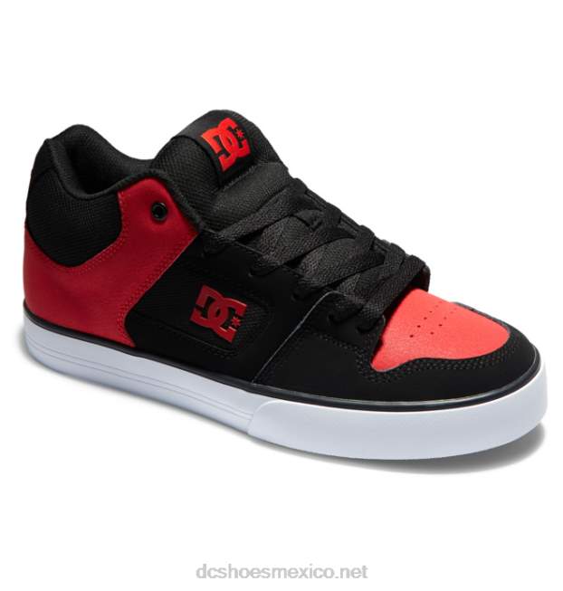 DC Shoes zapatos de caña media pure mid para hombre VGJFD4169 negro/rojo