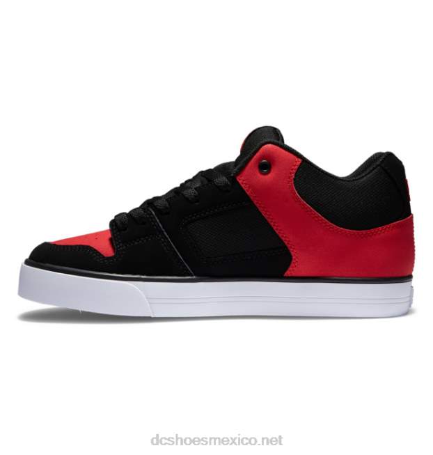 DC Shoes zapatos de caña media pure mid para hombre VGJFD4169 negro/rojo