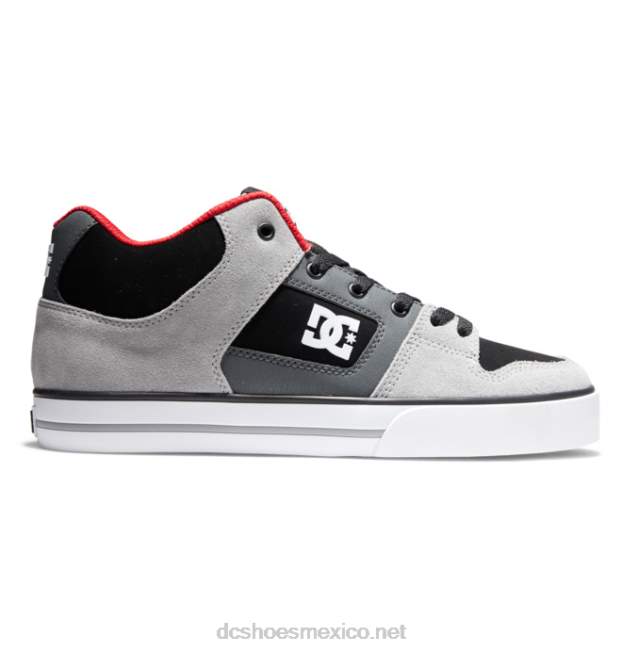 DC Shoes zapatos de caña media pure mid para hombre VGJFD4285 negro/gris/rojo