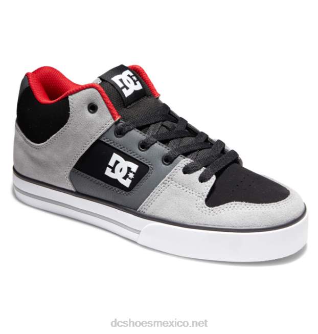 DC Shoes zapatos de caña media pure mid para hombre VGJFD4285 negro/gris/rojo