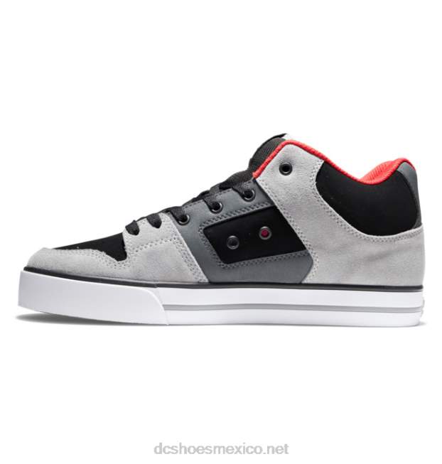 DC Shoes zapatos de caña media pure mid para hombre VGJFD4285 negro/gris/rojo