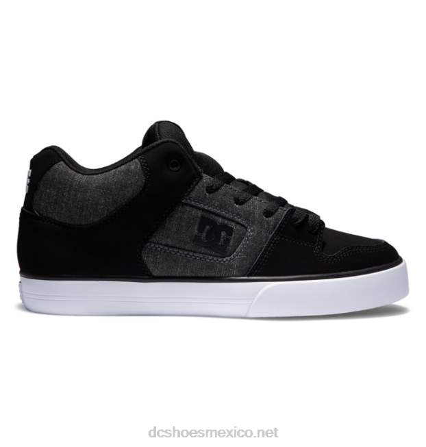 DC Shoes zapatos de caña media pure mid para hombre VGJFD488 negro/armadura