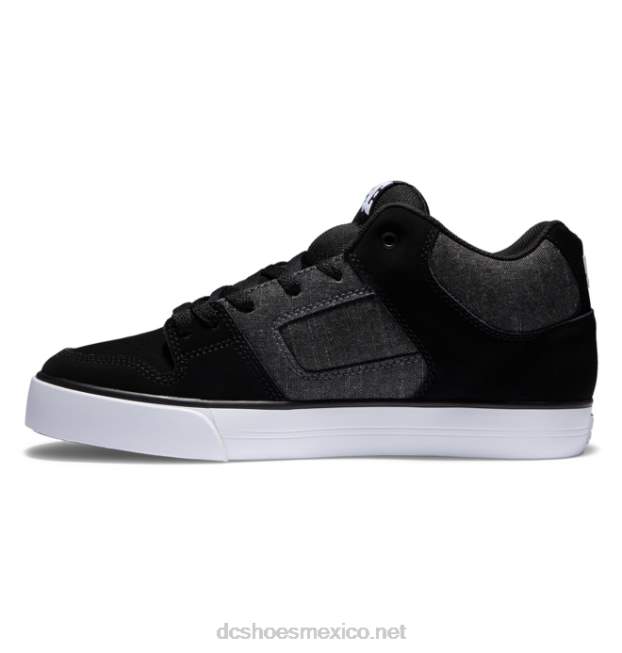 DC Shoes zapatos de caña media pure mid para hombre VGJFD488 negro/armadura