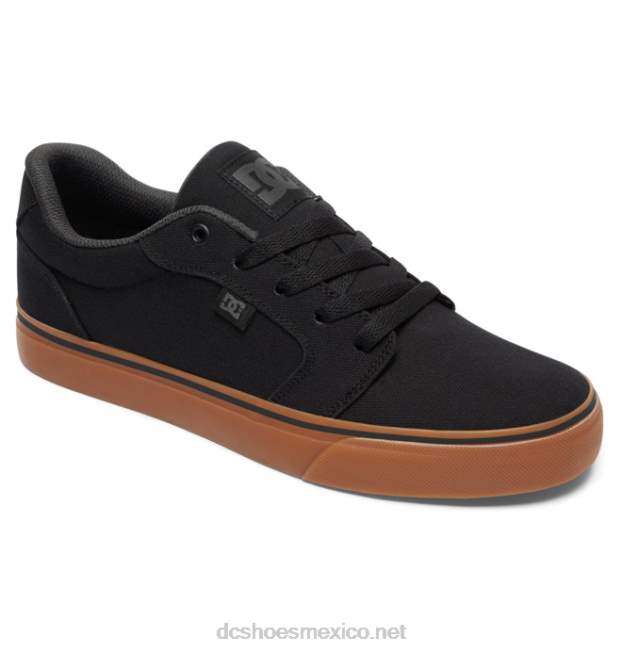 DC Shoes zapatos de lona de yunque para hombre VGJFD4160 negro/goma