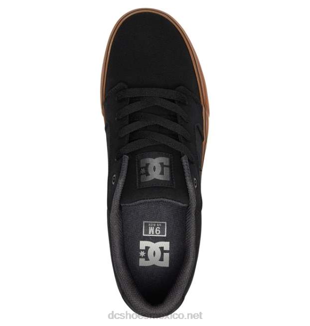 DC Shoes zapatos de lona de yunque para hombre VGJFD4160 negro/goma