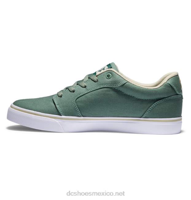 DC Shoes zapatos de lona de yunque para hombre VGJFD4288 verde blanco