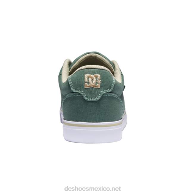 DC Shoes zapatos de lona de yunque para hombre VGJFD4288 verde blanco