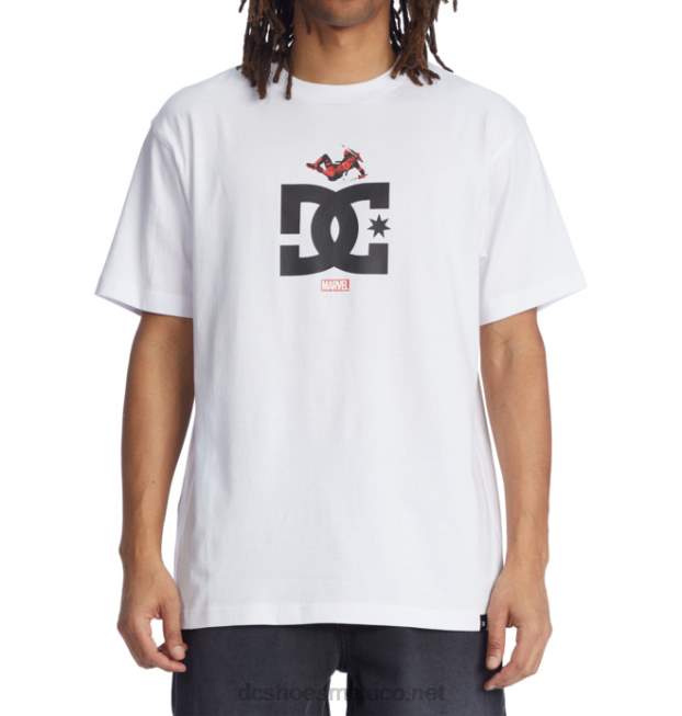 DC Shoes Camiseta Marvel Deadpool x DC Jump Star para hombre VGJFD4409 blanco