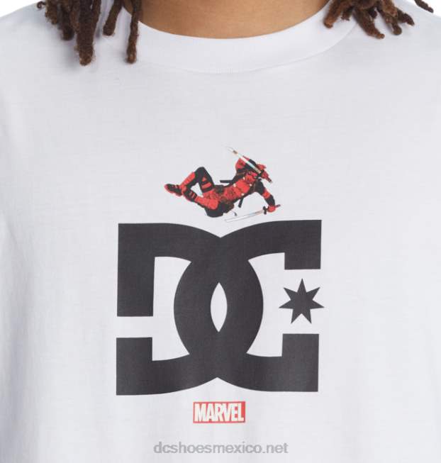 DC Shoes Camiseta Marvel Deadpool x DC Jump Star para hombre VGJFD4409 blanco