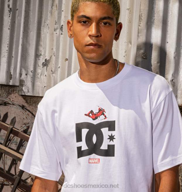 DC Shoes Camiseta Marvel Deadpool x DC Jump Star para hombre VGJFD4409 blanco