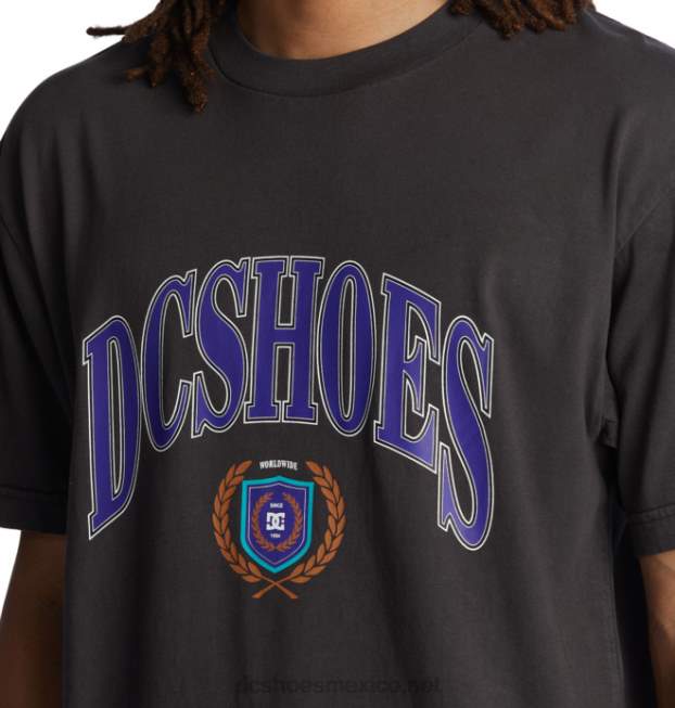 DC Shoes camiseta clase alta hombre VGJFD4104 lavado enzimático negro