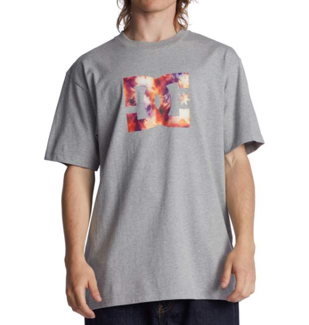 DC Shoes camiseta dc star fill heritage para hombre VGJFD478 tinte gris jaspeado/hielo cálido