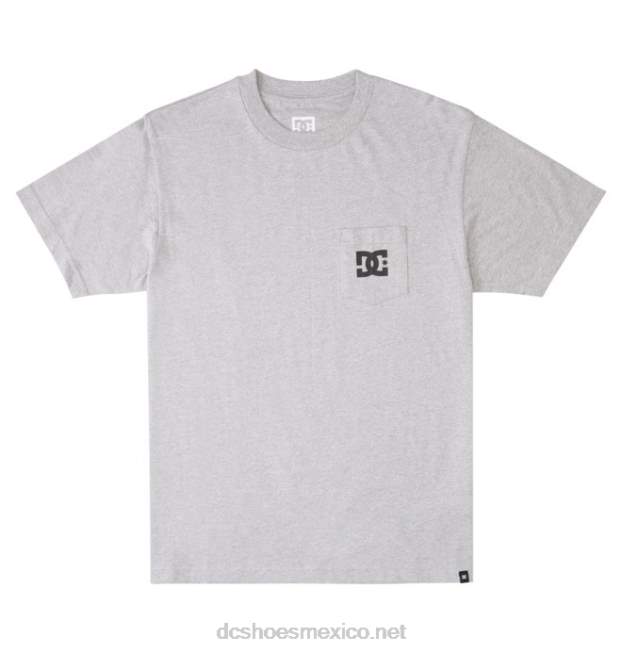 DC Shoes camiseta de estrella dc para hombre VGJFD4112 cuero gris