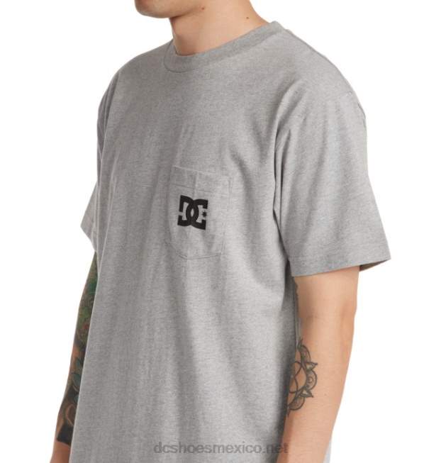 DC Shoes camiseta de estrella dc para hombre VGJFD4112 cuero gris