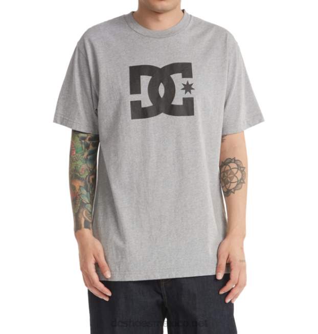 DC Shoes camiseta de estrella dc para hombre VGJFD472 cuero gris